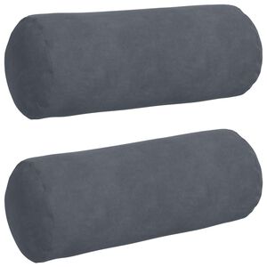 vidaXL Valjkasti jastučići 2 pcs Tamno siva &Oslash; 15 x 40 cm