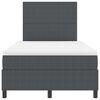 vidaXL LED Box Spring Krevet Tamno siva i bijela 120 x 190 cm
