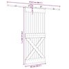 vidaXL Klizna vrata s priborom za montažu 85 x 210 cm masivna borovina
