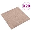 vidaXL Tepih 20 pcs Bež 50 x 50 cm 100% Polipropilen