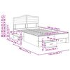 vidaXL Krevetna konstrukcija s uzglavljem Sonoma hrast 135 x 190 cm