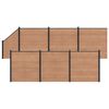 vidaXL Set ograde 7 kom. 1138 x 186 cm WPC i aluminij Smeđa