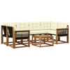 vidaXL Set vanjskih sofa s jastukom 7 pcs Prirodna i krem