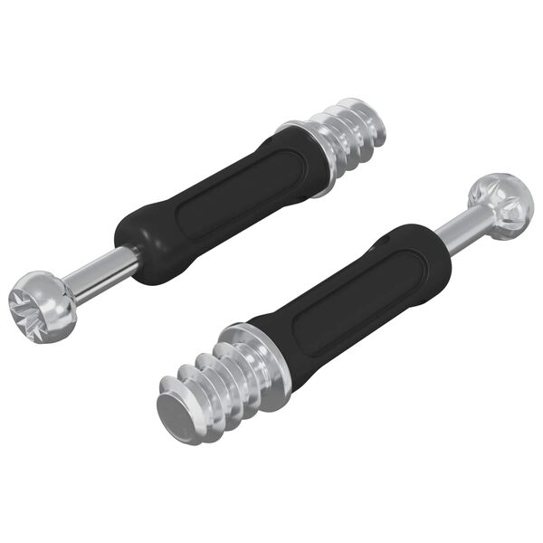 vidaXL Brava vijak s kamerom 2 pcs Srebrna i crna M6 x 40 mm Metal