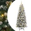 vidaXL Umjetno božićno drvce Bijela 210 cm PVC, plastika, čelik i PE