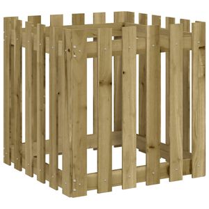 vidaXL Vrtna sadilica s izgledom 60x60x60 cm impregnirana borovina