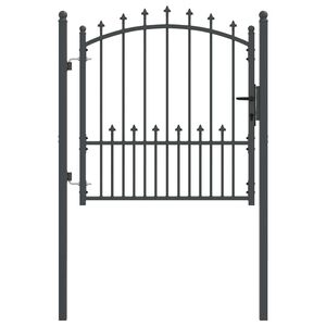 vidaXL Vrata ograde s bodljama EMMEN 104 x 97 cm Može se zaključati