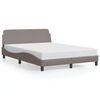 vidaXL Okvir za krevet Dover smeđesivi 140x200 cm od tkanine