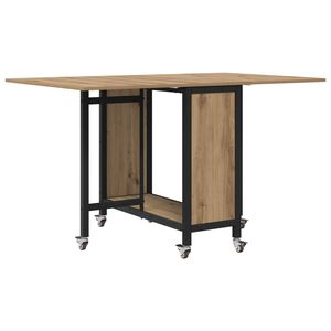vidaXL Sklopivi blagovaonski stol s kotačićima 130 x 80 x 76,5 cm