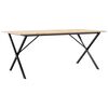vidaXL Blagovaonski stol X-oblika 180x90x75 cm od borovine i čelik