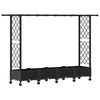 vidaXL Povi&scaron;eni krevet s mrežom i krovom Crna 203 x 40 x 127 cm PP