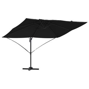 vidaXL Suncobran 351 x 250 x 260 cm Poliester i aluminij Crna