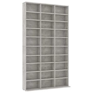 vidaXL Ormarić za CD-ove boja betona 102x23x177,5 cm konstruirano drvo