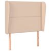 vidaXL Uzglavlje s u&scaron;ima boja cappuccina 83x23x118/128 cm umjetna koža