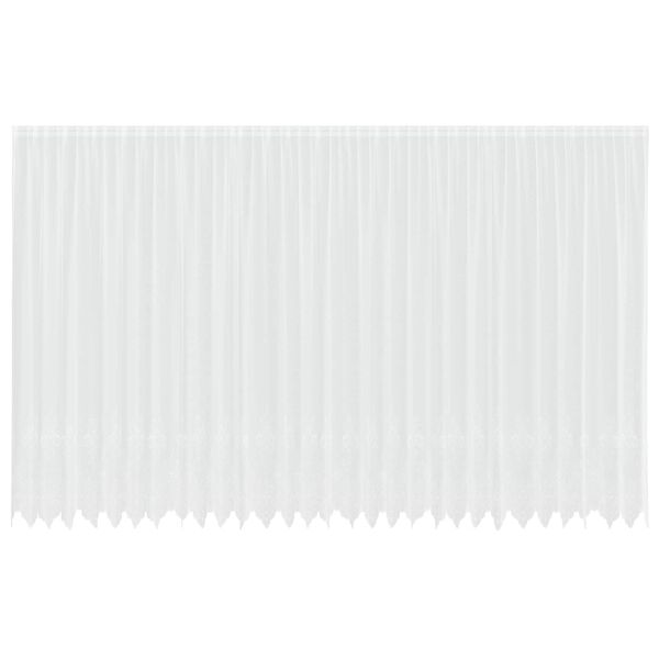 vidaXL Čipkasta zavjesa sa zavjesama Bijelo 260x750cm Poliester