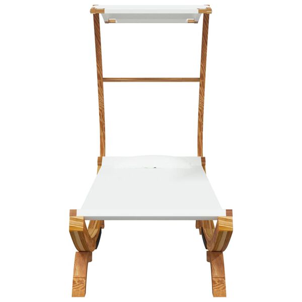 vidaXL Vanjski ležaj s krovom 100x190x134 cm od savijenog drva krem