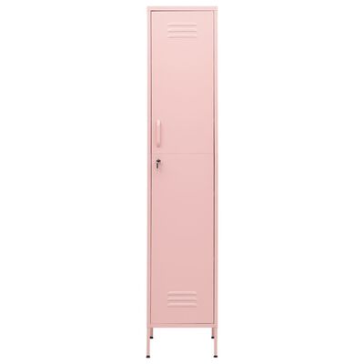 vidaXL Ormarić s ključem ružičasti 35 x 46 x 180 cm čelični