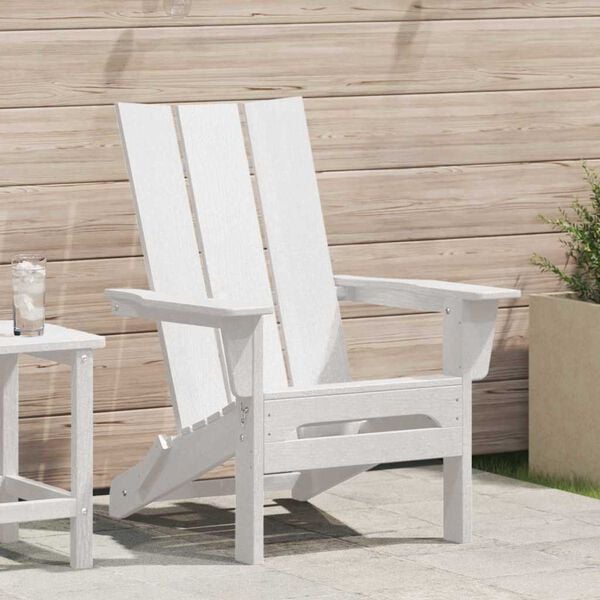 vidaXL Sklopiva Adirondack stolica Bijelo 74.5 x 80.5 x 90cm HDPE