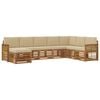vidaXL Set vanjskih sofa s jastukom 6 pcs Prirodna
