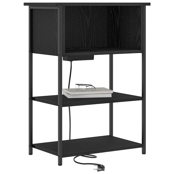 vidaXL Noćni ormar Crni hrast 55 x 31 x 76 cm Konstruirano drvo