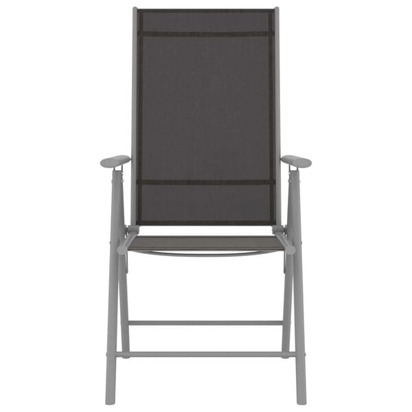 vidaXL 5-dijelni vrtni blagovaonski set aluminijski srebrno-crni