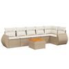 vidaXL 7-dijelni set vrtnih sofa od poliratana s jastucima bež