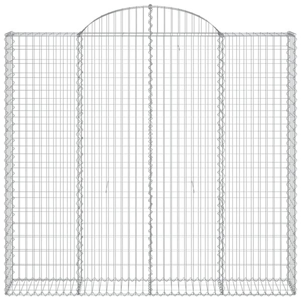 vidaXL Lučne gabionske košare 4 kom 200x50x180/200cm pocinčano željezo