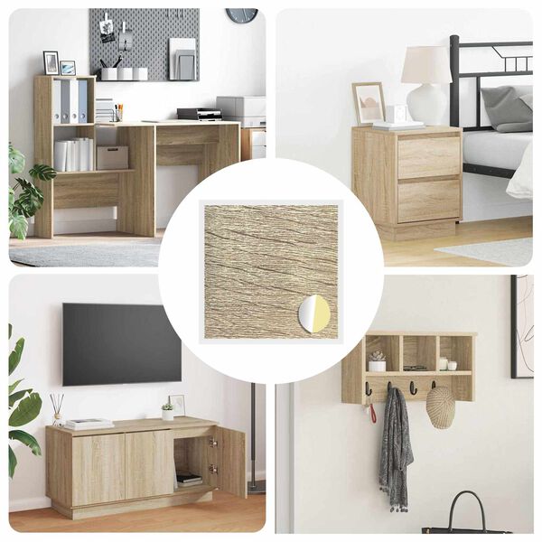 vidaXL Ljepljiva Pokrivač za Vijake 12 pcs Sonoma hrast &Oslash; 20 x 0,5 mm