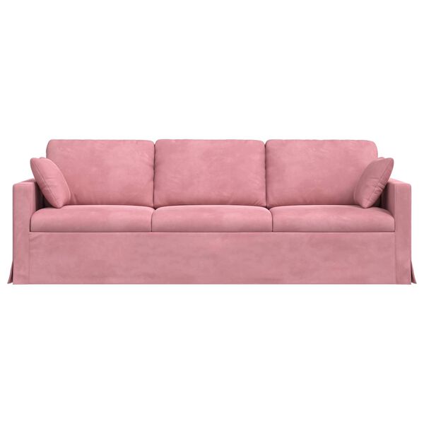 vidaXL Sofa Ružičasta 228 x 78 x 80 cm Bar&scaron;un