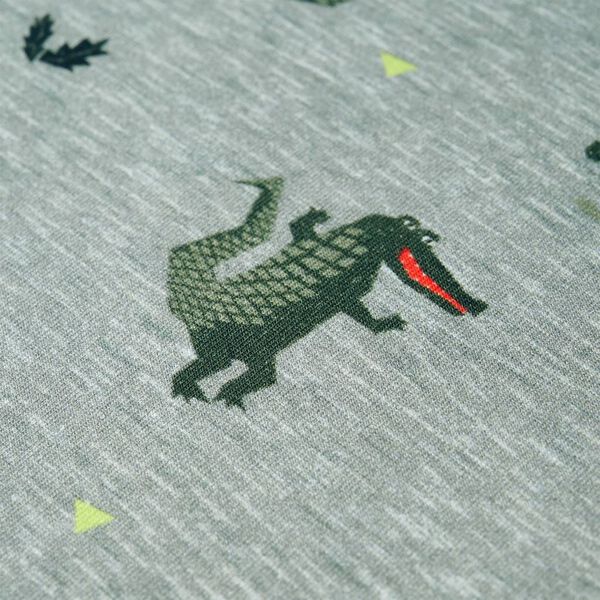 Dječja topla majica svijetla kaki pro&scaron;arana 128