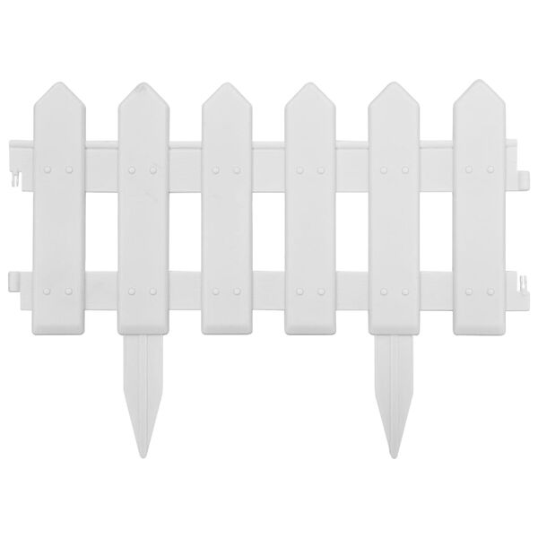vidaXL Rubnjaci za travnjak 25 kom bijeli 10 m PP