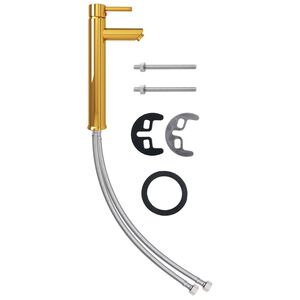 vidaXL Kupaonska miješalica zlatna 12 x 30 cm