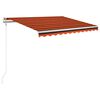 vidaXL Automatska tenda sa senzorom LED 350x250 cm narančasto-smeđa