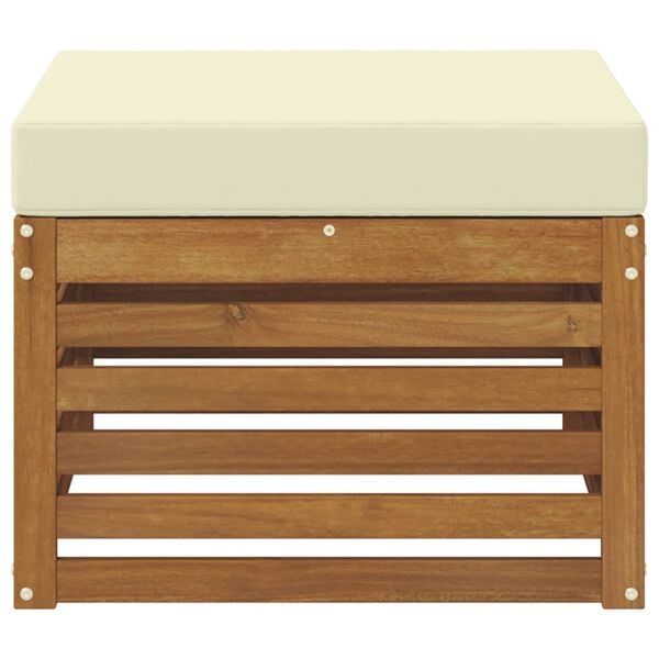 vidaXL Vanjski otoman Čvrsto drvo akacije Prirodna