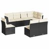 vidaXL 8-dijelni set vrtnih sofa od poliratana s jastucima crni