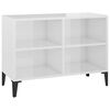 vidaXL TV ormarić s metalnim nogama sjajni bijeli 69,5 x 30 x 50 cm