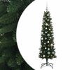 vidaXL Umjetno usko božićno drvce s kuglicom 120 cm 150 LED lampica