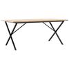 vidaXL Blagovaonski stol X-oblika 180x90x75,5 cm od borovine i čelik