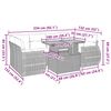 vidaXL 7-dijelni set vrtnih sofa od poliratana s jastucima bež