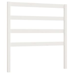 vidaXL Uzglavlje za krevet bijelo 95 x 4 x 100 cm od masivne borovine