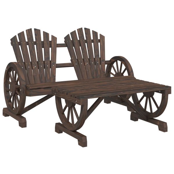 vidaXL 2-dijelna vrtna garnitura od masivne jelovine