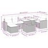 vidaXL 8-dijelni set vrtnih sofa od poliratana s jastucima bež