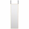 vidaXL Ogledalo za vrata zlatno 30x100 cm od stakla i aluminija
