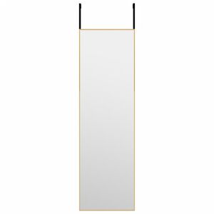 vidaXL Ogledalo za vrata zlatno 30x100 cm od stakla i aluminija