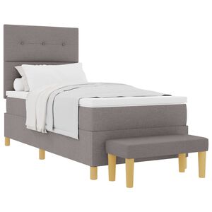 vidaXL Krevet s opruga kutije Sivo-smeđa 200 x 80 cm tkanina