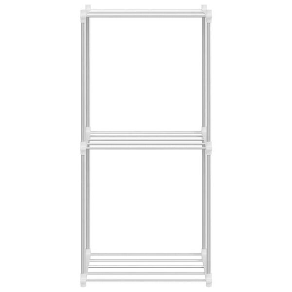 vidaXL Polica za odlaganje s policom bijela 43 x 27 x 90 cm Aluminij