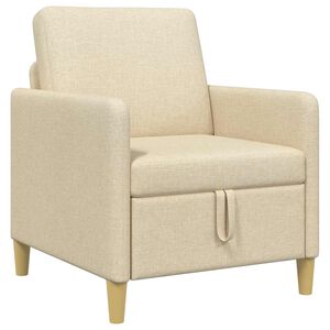 vidaXL Sofa s pohranom Krem 72 x 78 x 87 cm Poliester