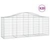 vidaXL Lučne gabionske ko&scaron;are 20 kom 200x50x80/100cm pocinčano željezo