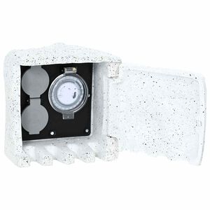 vidaXL Vrtna utičnica u umjetnom kamenom s mjeračem vremena