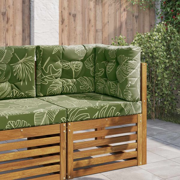 vidaXL Jastuk za vanjsku sofU 3 pcs Dizajn lista Poliester